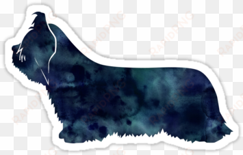 skye terrier dog black watercolor silhouette - skye terrier-schwarzeswatercolor-silhouette grußkarte