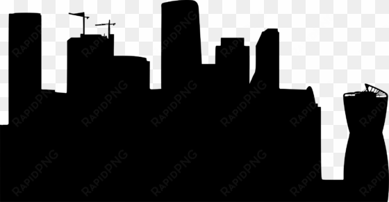 Skyline Silhouette Moscow Black Cityscape - Skyline transparent png image
