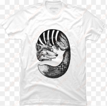 Sleepy Fox $25 By Alejandrogiraldo - Double Exposure Anime Shirt transparent png image