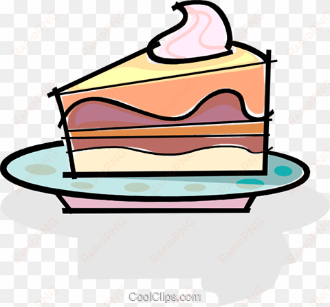 slice of cake on a plate royalty free vector clip art - slice of cake clip art