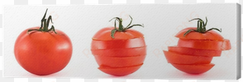 sliced fresh tomatoes isolated over white canvas print - tomato