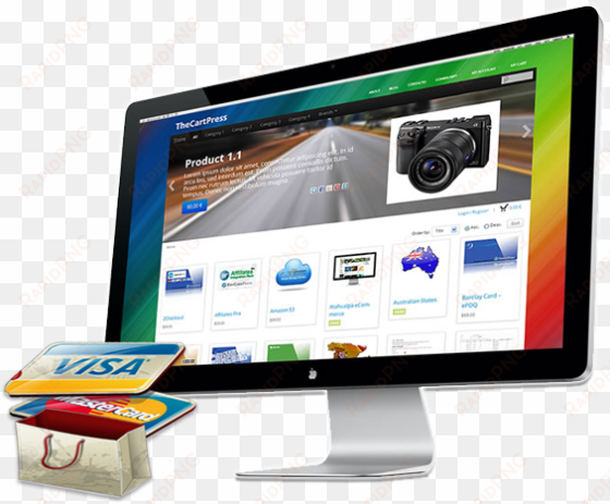 slide banner - e commerce website in computer images png