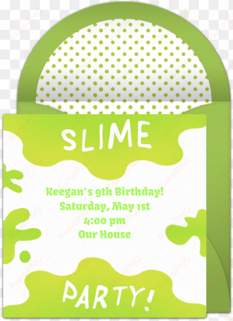 slime online invitation - slime birthday party invitations free