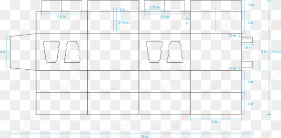 slits in the box to slide the interior structure into - diagram