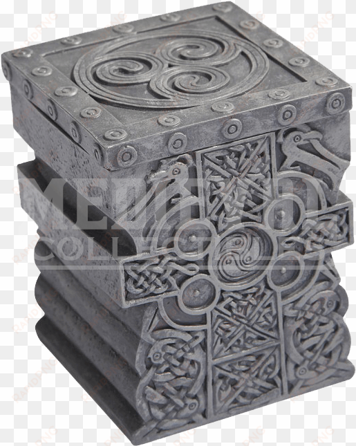 small celtic cross keepsake jewelry resin box faux
