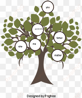 Small Flower Family Tree, Vector Material, Pink Flowers, - Christmas Tree transparent png image