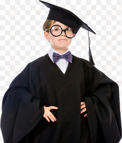 smart child in graduate uniform - graduate child