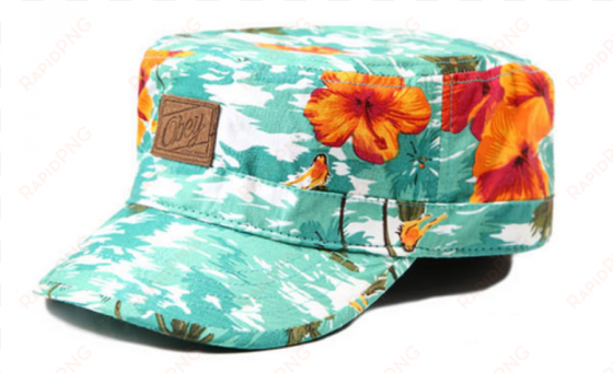 smell the scent of tropical flowers woth obey obey - baseball cap