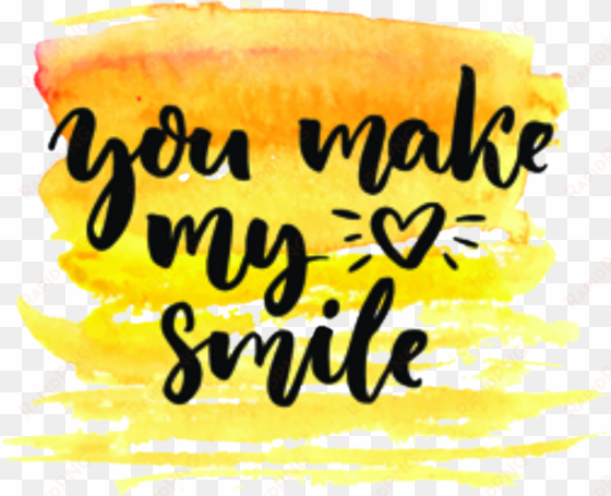 Smile Quote Tumblr Watercolor Remixit Stickers - Ivy Bronx Fuiloro Quote Motivational You Make My Heart transparent png image