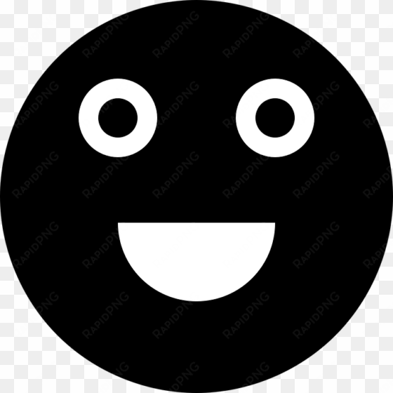 smiley face black and white free vector graphic emoticon - happy black