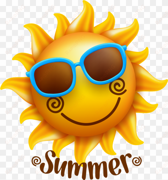 smiley face illustration - summer sun