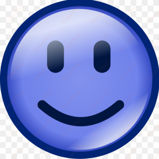 smiley face vector clip art - smiley face color blue