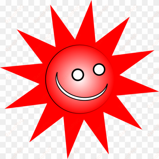 Smiley Red Sun Svg Clip Arts 600 X 600 Px transparent png image