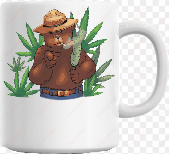 smokey bear smoking mug - smokey the bear smoking