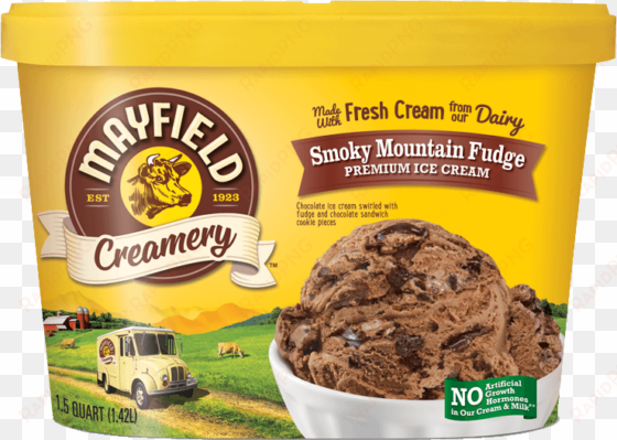 smoky mountain fudge - mayfield ice cream brown cow