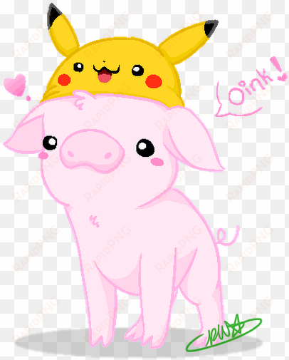 Smol, Cute Pig With Smol, Cute Hat 0w0 Requested By - Photograph transparent png image