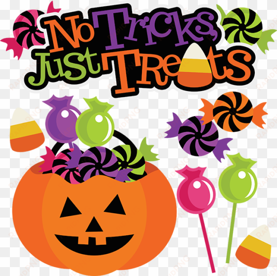 snack clipart halloween - no tricks just treats clipart