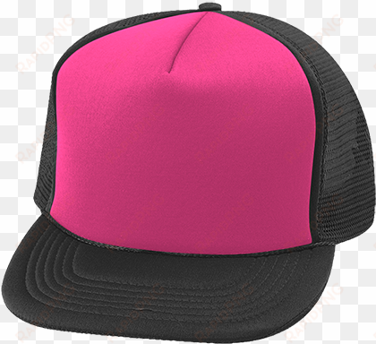 snapback clipart customizable - pink and black trucker hat