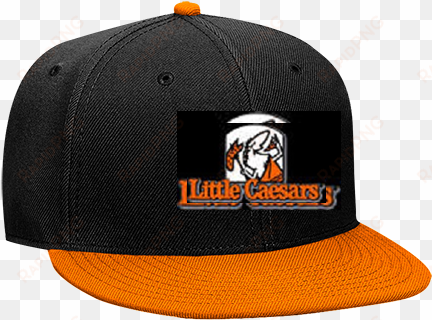 snapback flat bill hat - little caesars hat png