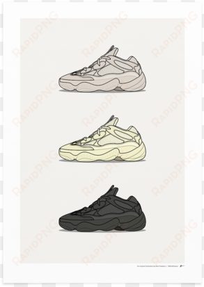 sneaker posters png wallpaper cartoon yeezy shoe drawing - adidas yeezy 500 blush mens