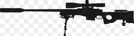 sniper rifle silhouette png - l115a3 long range rifle