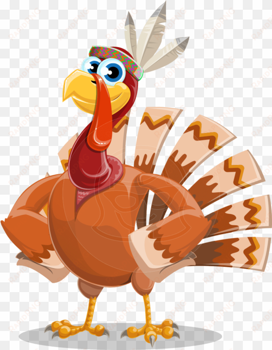 snoody the native turkey - cartoon