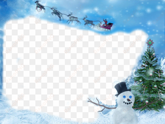 snow background with christmas tree clipart christmas - winter wallpaper frame