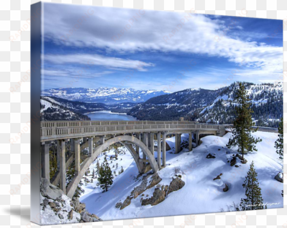 snow bridge png - gallery-wrapped canvas art print 32 x 21 entitled rainbow