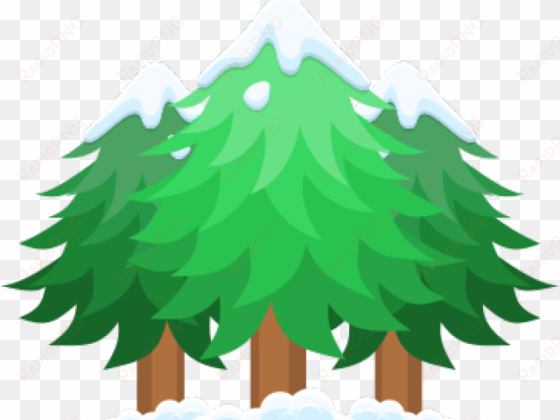 snow capped trees clip art