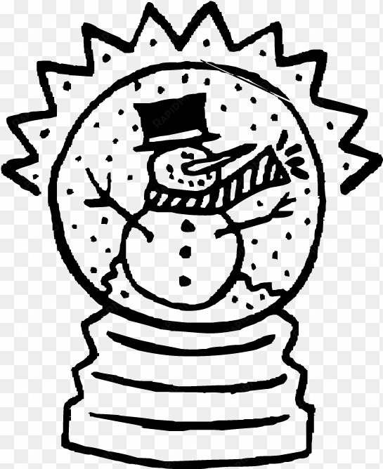 snow globe coloring pages - snow globe colouring page