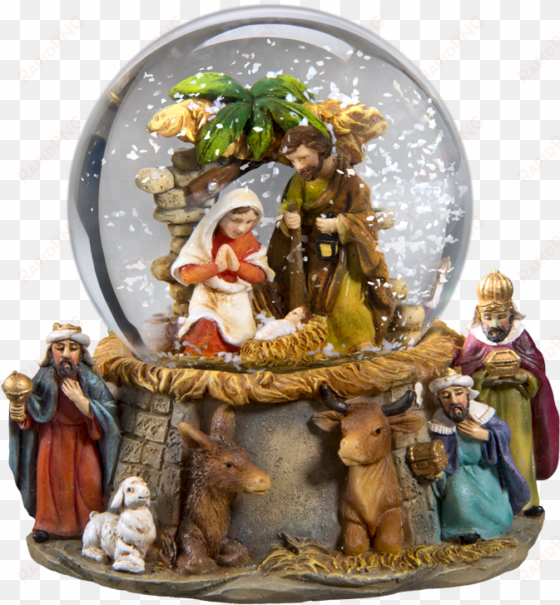snow globe "nativity scene" - snow globe manger scene