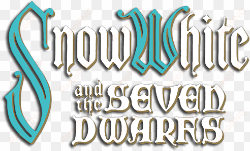 Snow White And The Seven Dwarfs - Calligraphy transparent png image