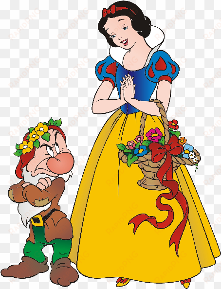 Snow White And The Seven Dwarfs Cartoon Clipart - Disney transparent png image