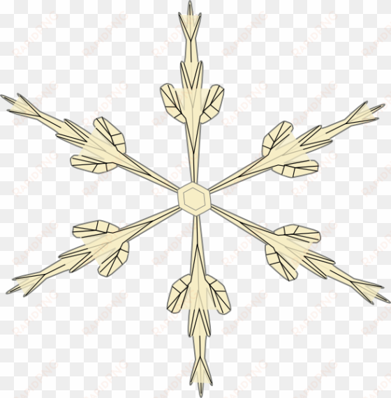 snowflake 3 clip art at clker - gold snowflakes transparent background