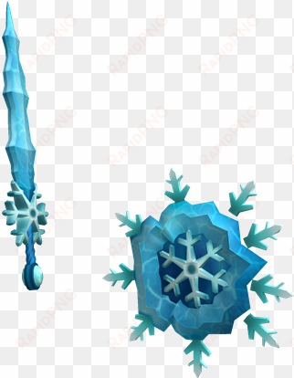 snowflake shield and sword - roblox snowflake shield and sword