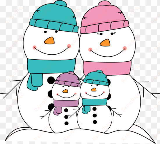 snowman clipart pregnant - snowman family clipart