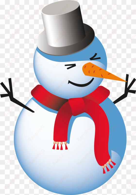 snowman png clipart - cartoon snowman transparent background