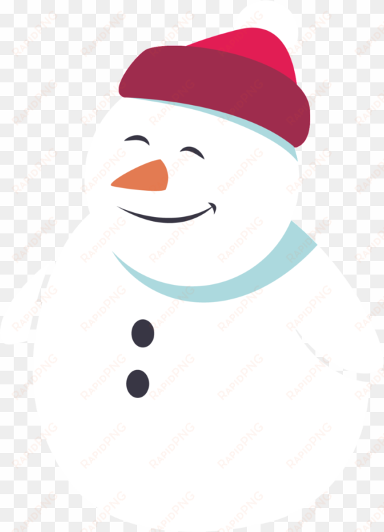 snowman with hat smiling transparent - snowman