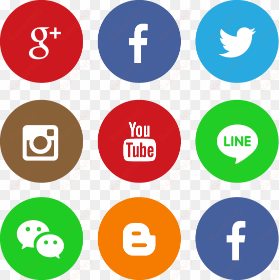 social marketing services - social share buttons round