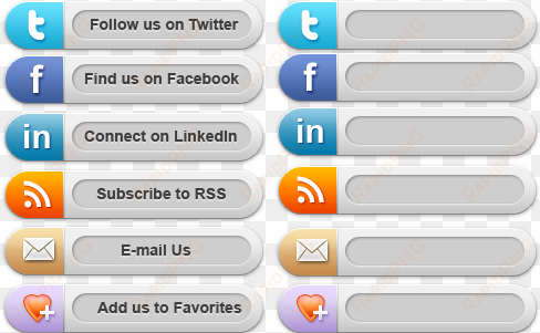 Social Media Buttons Image - Social Media Buttons transparent png image