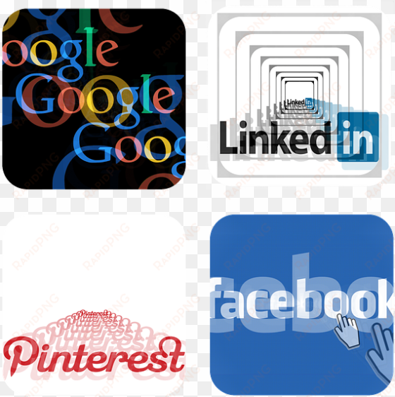 social media, google, linked in, pinterest, facebook - linkedin