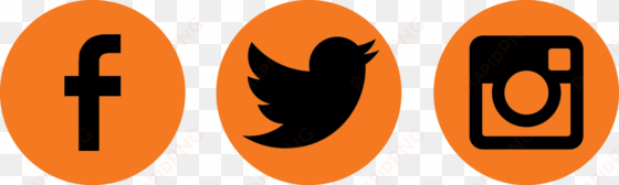 social media icons black and orange