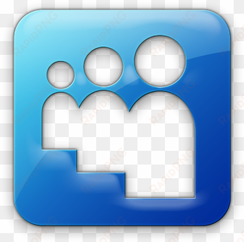 social media logo with three people