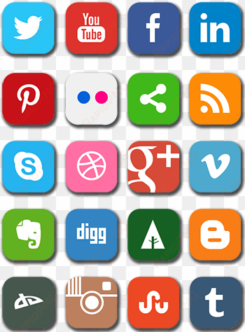 social media logos png no background brigi - social media logos vertical