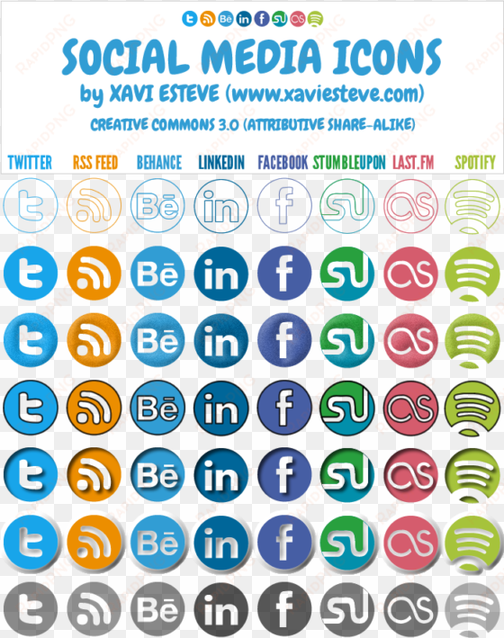 social media png pack spotify