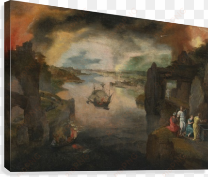 sodom and gomorrah canvas print - frans mostaert painting