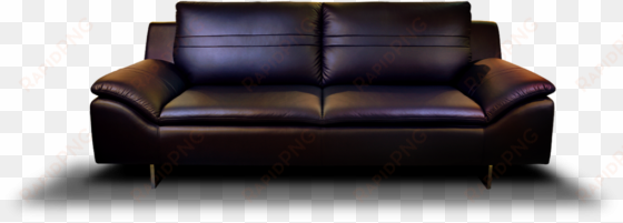 sofa png image - black leather sofa png