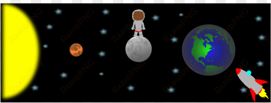 solar system computer icons planet silhouette - clip art