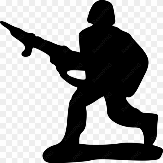 soldier running silhouette black gun war military 2mp7tj - toy soldier silhouette