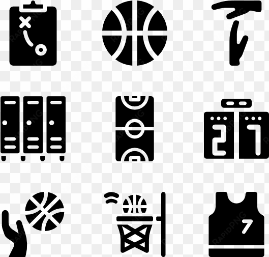 solid basketball elements - travel icon transparent background